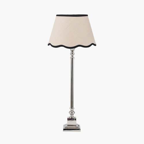 Claudius Nickel Lamp/Tabitha 30cm cream shade