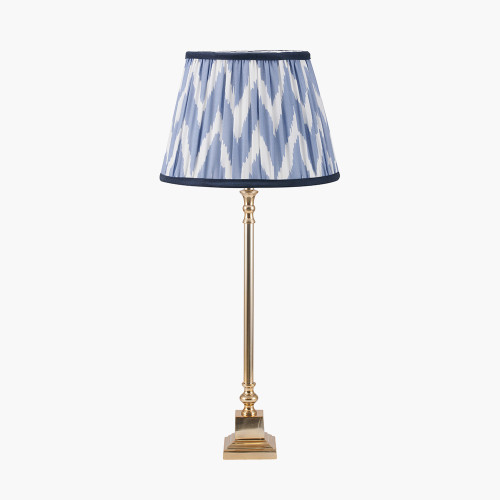 Claudius Gold Lamp/Kamilah 30cm Blue Shade