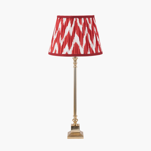 Claudius Gold Lamp/Kamilah 30cm red Shade