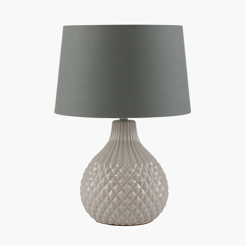 Grey Geo Ceramic Table Lamp