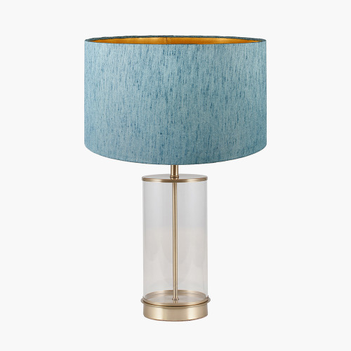 Westwood Champagne Lamp/Stellan 35cm Blue shade