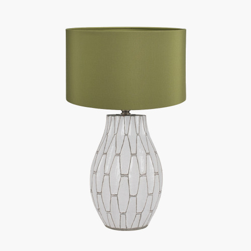 Gaudi White Lamp/Harry 35cm Sage shade