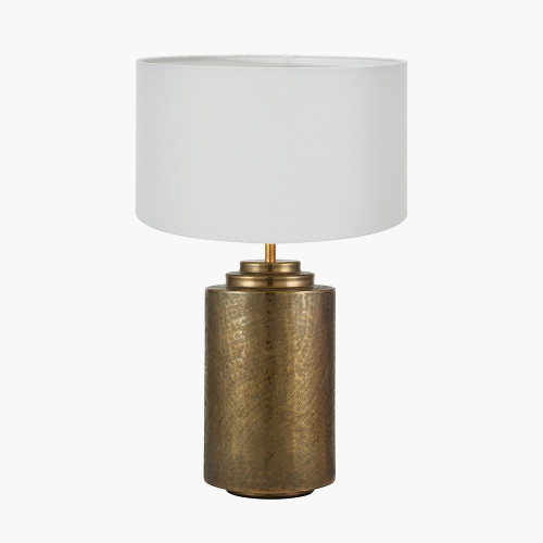 Zuri L Brass Lamp & Harry 45cm Ivory shade