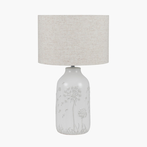 White floral lamp deals