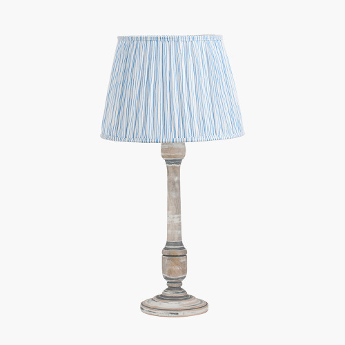 Captiva Grey Lamp & Thiago 35cm blue shade