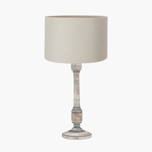 Captiva Grey Lamp & lino 35cm grey shade