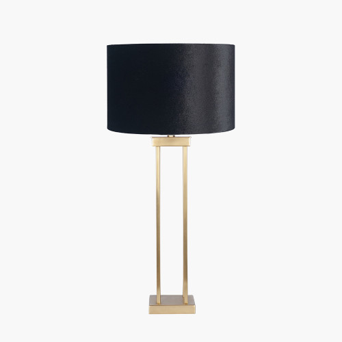 Brass Lamp/Bow 40cm black shade