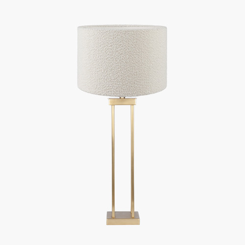 Brass Lamp/Rouen 40cm White shade