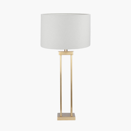 Langston Brass Table & Lino White Shade