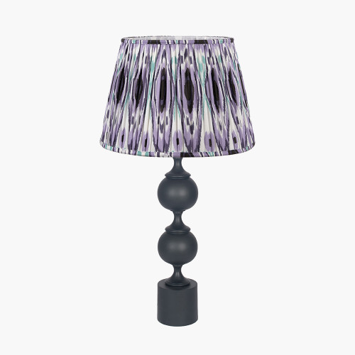 Asilah Black Lamp & Izara 40cm Lilac shade