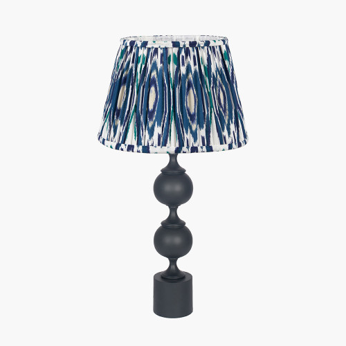 Asilah Black Lamp & Izara 40cm Blue shade