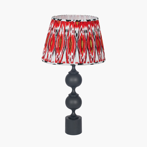 Asilah Black Lamp & Izara 40cm Red shade