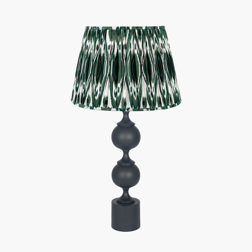 Asilah Black Lamp & Izara 40cm green shade