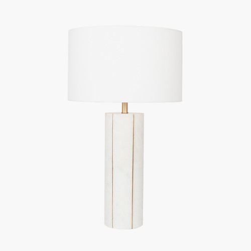Marble and Gold Metal Tall Table Lamp