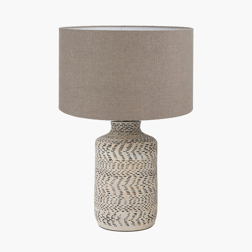 Atouk Lamp & edward 35cm natural shade