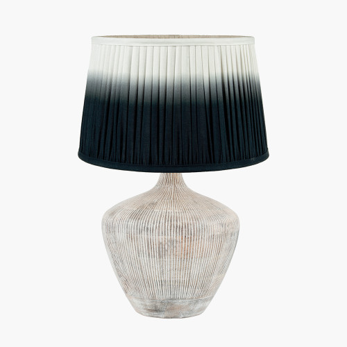 Manaia Tbl Base & Scallop 35cm Black Shade
