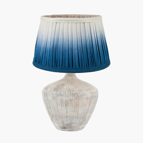 Manaia Tbl Base & Scallop 35cm Blue Shade