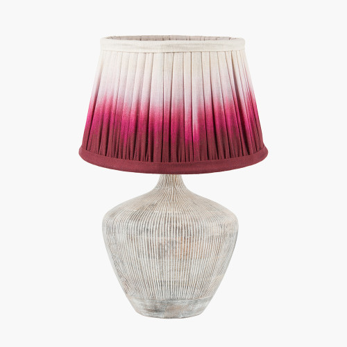 Manaia Tbl Base & Scallop 35cm red Shade