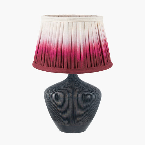 Manaia Black Base & Scallop 35cm Red Shade