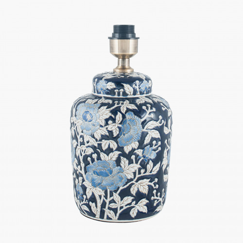 Blue Floral Ceramic Table Lamp