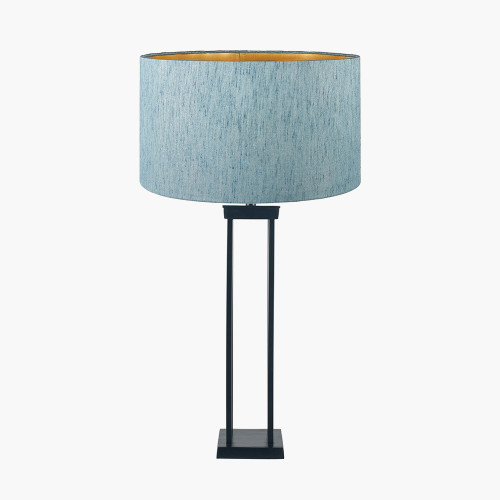 Langston Black Lamp/ Stellan Blue shade