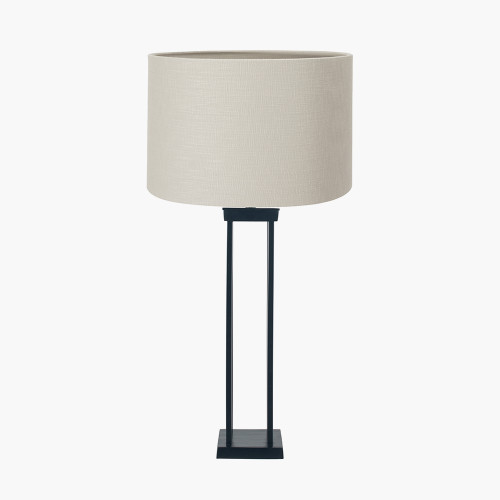 Langston Black Lamp/ Lino Grey shade
