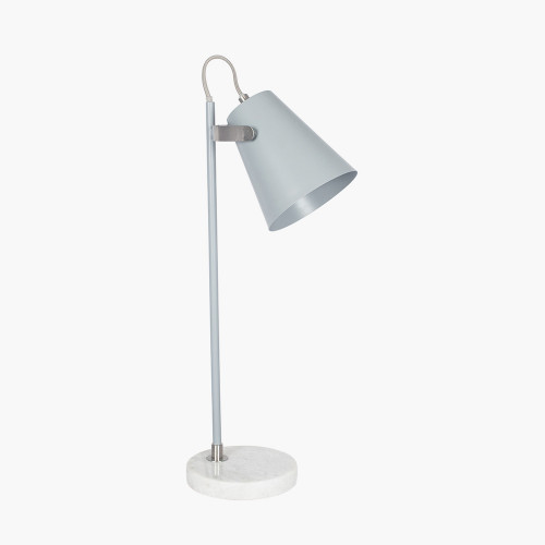 Grey and Satin Nickel Task Table Lamp
