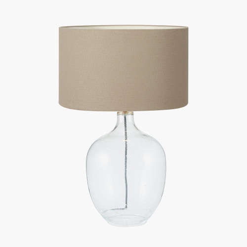 Islay Clear Lamp/Henry 40cm taupe shade