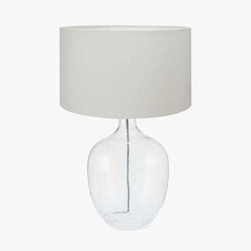 Islay Clear Lamp/Henry 40cm white shade