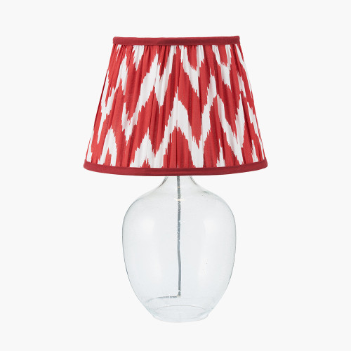 Islay Clear Lamp/Kamilah 40cm red shade