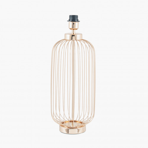 French Gold Metal Wire Tall Table Lamp