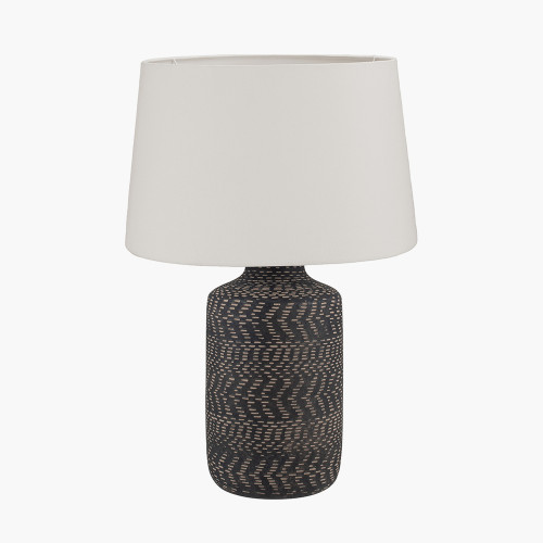 Atouk Black Lamp & Winston 35cm white shade