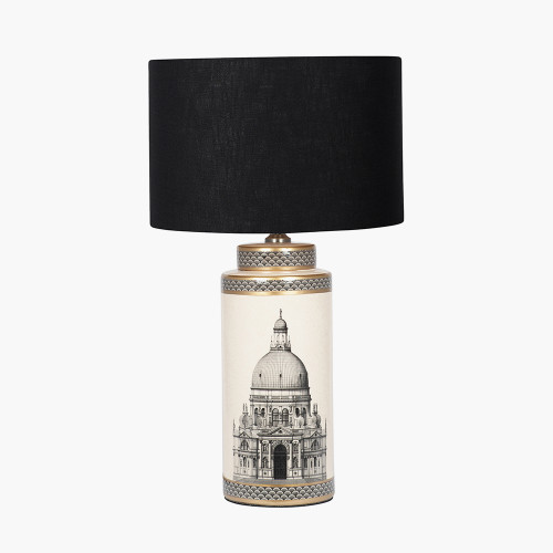 Wren Tall Lamp& Lino 40cm Black shade