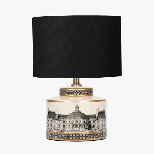 Wren Lamp & Lino 30cm Black shade