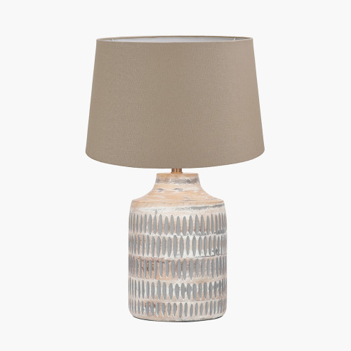 Galle Grey Lamp/Winston 35cm Taupe shade