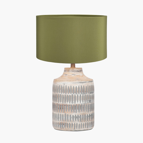 Galle Grey Lamp/Harry 30cm Sage shade