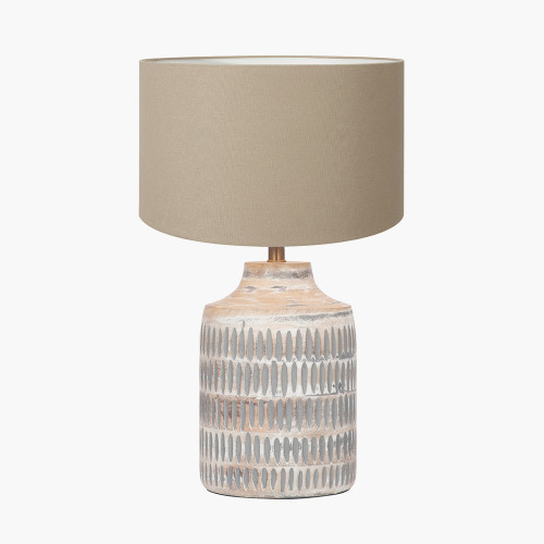 Galle Grey Lamp/Henry 30cm taupe shade