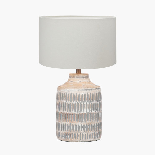Galle Grey Lamp/Henry 30cm white shade