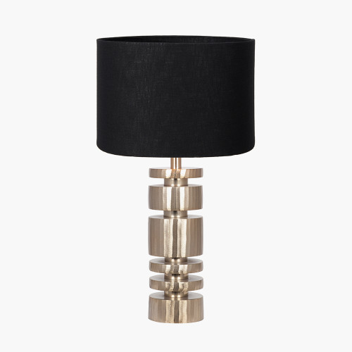 Elon Gold Lamp/lino 35cm Black shade