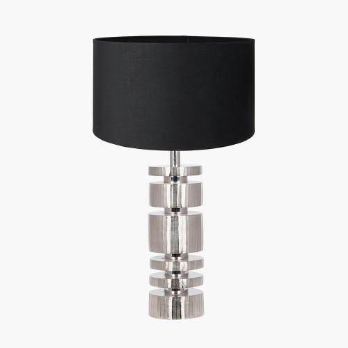 Elon Silver Lamp/harry 35cm Black shade