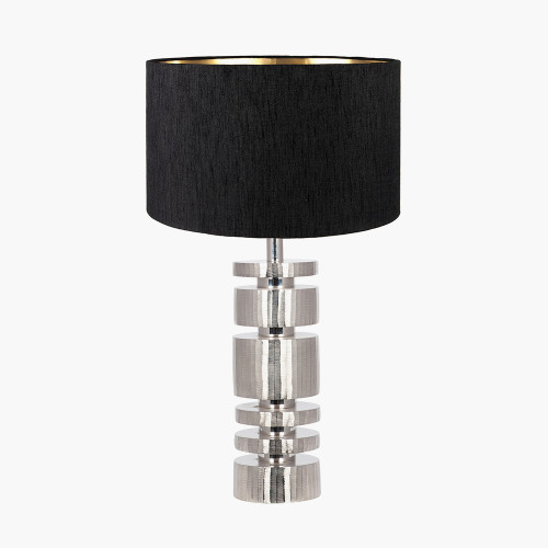 Elon Silver Lamp/stellan 35cm black shade