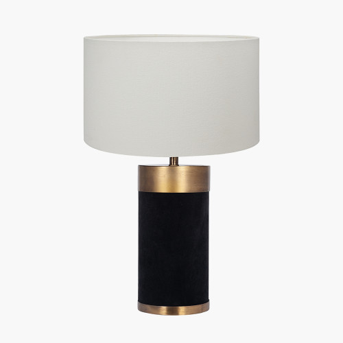 Dempsey Black Lamp/Henry 30cm White shade