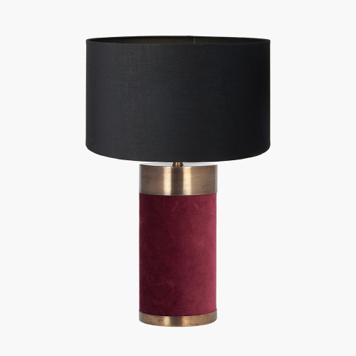 Dempsey Red Lamp/Harry 30cm Black shade