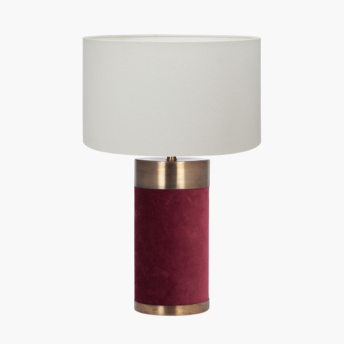 Dempsey Red Table/Henry 30cm White shade