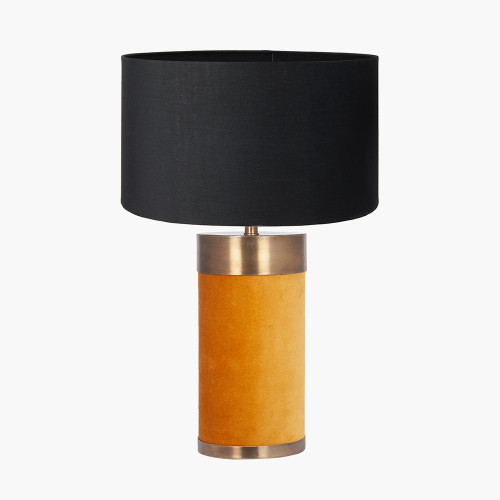 Dempsey Mustard Lamp/Harry 30cm Black shade