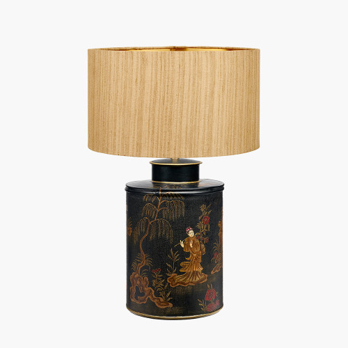 Landscape Blk Lamp/Stellan 35cm Gold shade