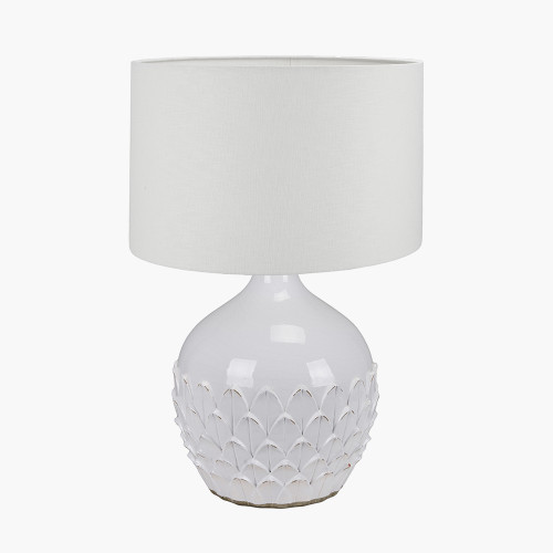 Willow Lamp & Lino 40cm White shade