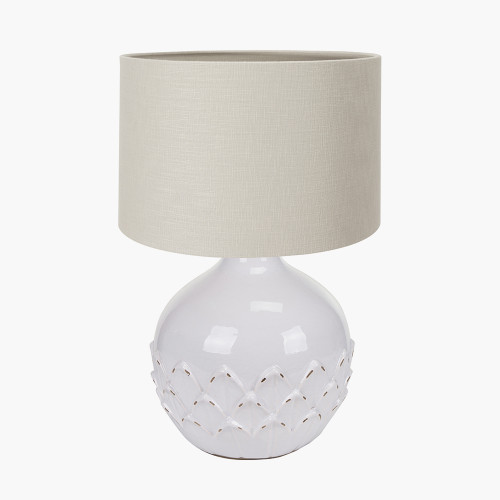 Willow Small Lamp & Lino 25cm grey shade