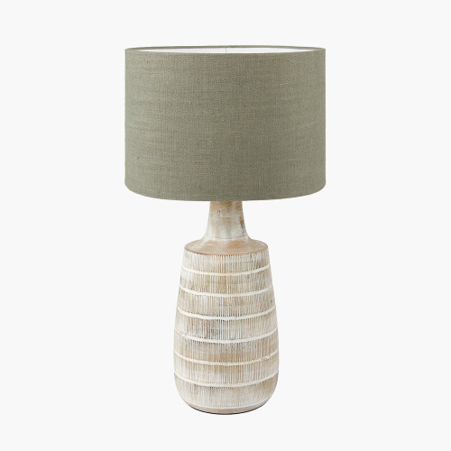 Dambula WhiteTall Lamp/Edward 40cm Green shade