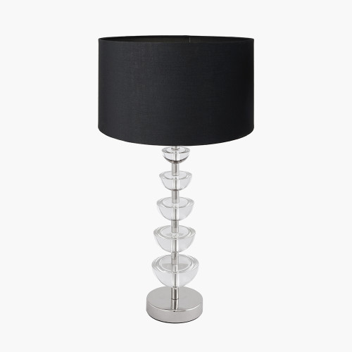 Rosa Glass Lamp/Harry 30cm Black shade